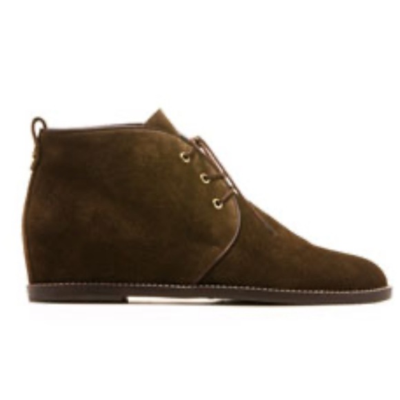 Stuart Weitzman Suede Lace Up Ankle Boots Hidden Wedge Size 7.5 - Picture 14 of 14